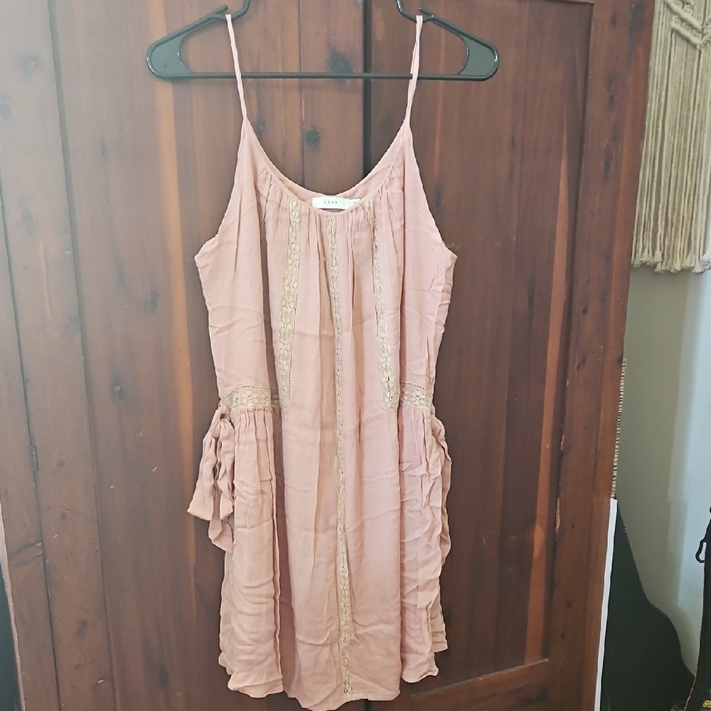 Lush Pink Spaghetti Strap Sundress